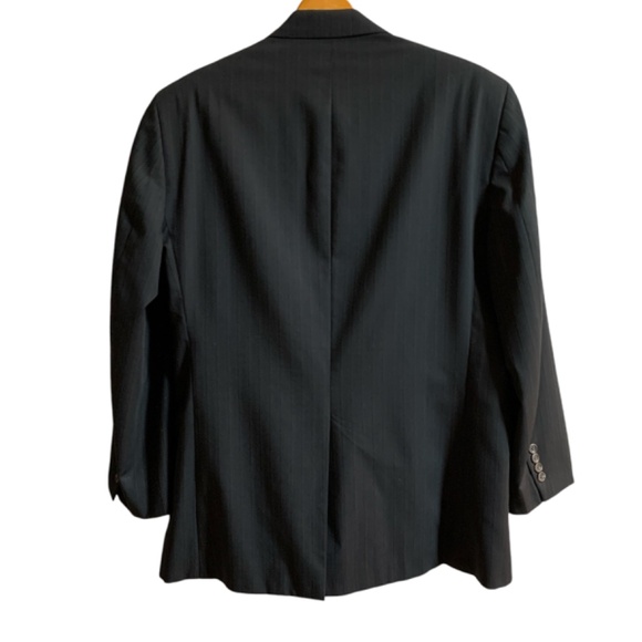 Lauren Ralph Lauren Sport Coat Mens 42 R Wool 2 Button Blazer Pinstriped Black - Picture 9 of 16